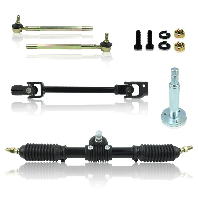 FLYPIG 445mm Steering Shaft Tie Rods Rack Kit 110cc Go Kart Adjustable Shaft Gear Rack Pinion Tie Rod Rack Parts Assembly For 110cc Quad Parts - Image 3